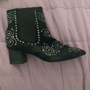 Jeffrey Campbell black rhinestone booties